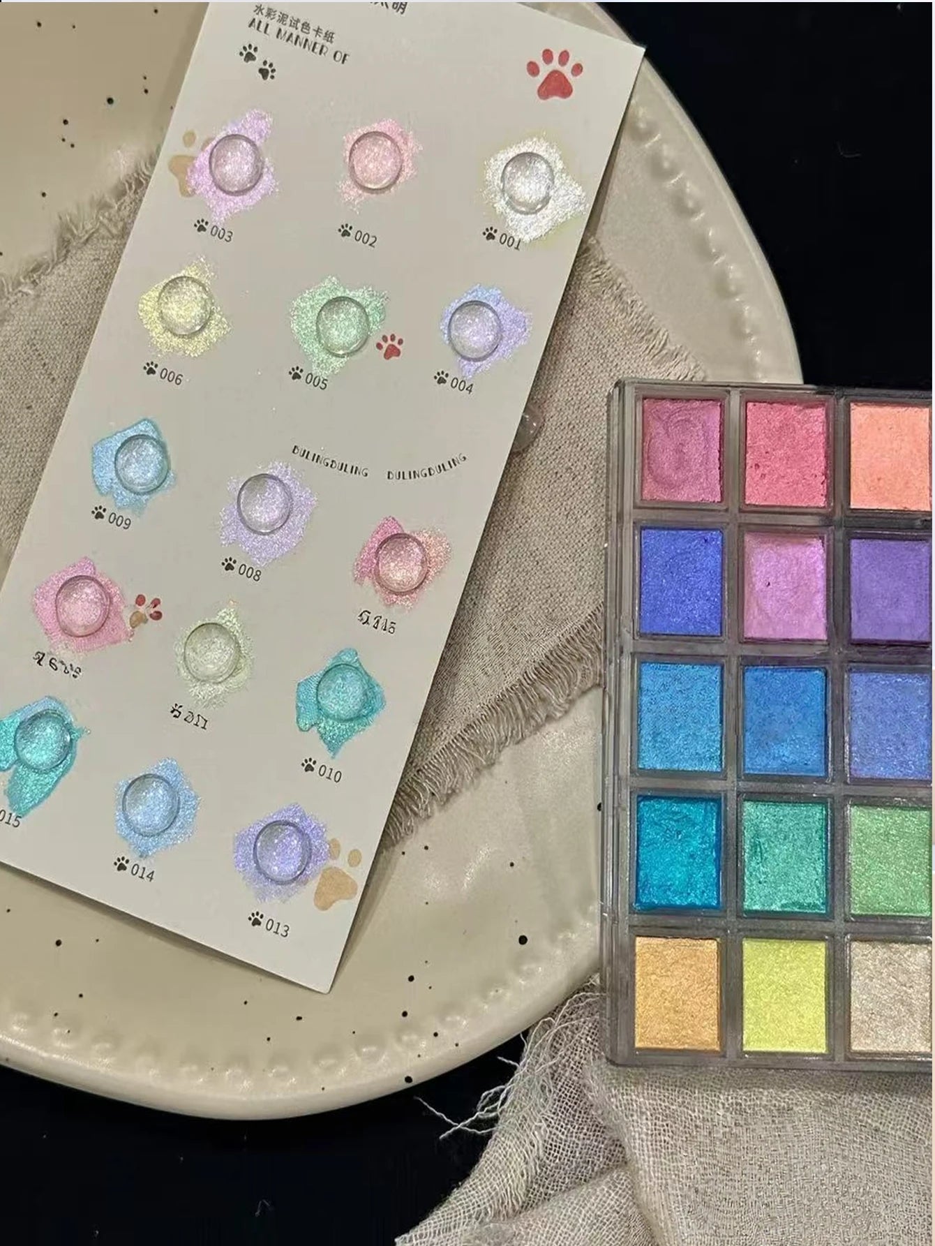 15-color Nail Art Watercolor Burl Clay Pearlescent Gradient Fairy Qme