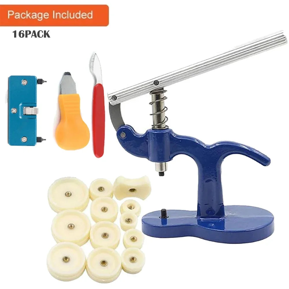 Watch Back Press Tool Set Nylon Prevent Slip Fitting Dies Nylon Watch Case Closer Watch Repair Tool Kit for Watchmaker 12pcs Qme Set1-16PACK