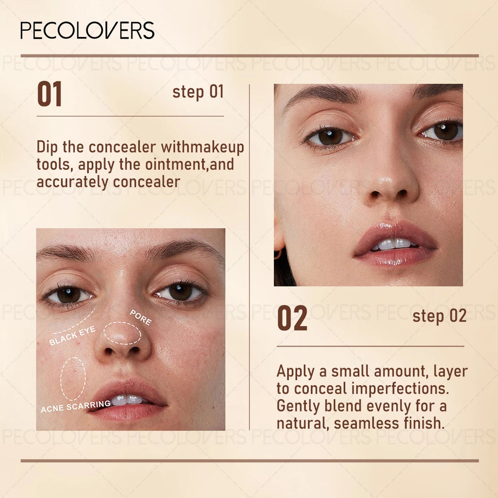 Three-color Facial Concealer Covering Blemishes Spots Waterproof Qme