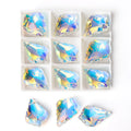 AB Color Shiny Crystal Charms Pendants Loose Beads for Necklace Bracelet Earring DIY Crafting Jewelry Accessory Making Supplies Qme 20x28mm-9pcs