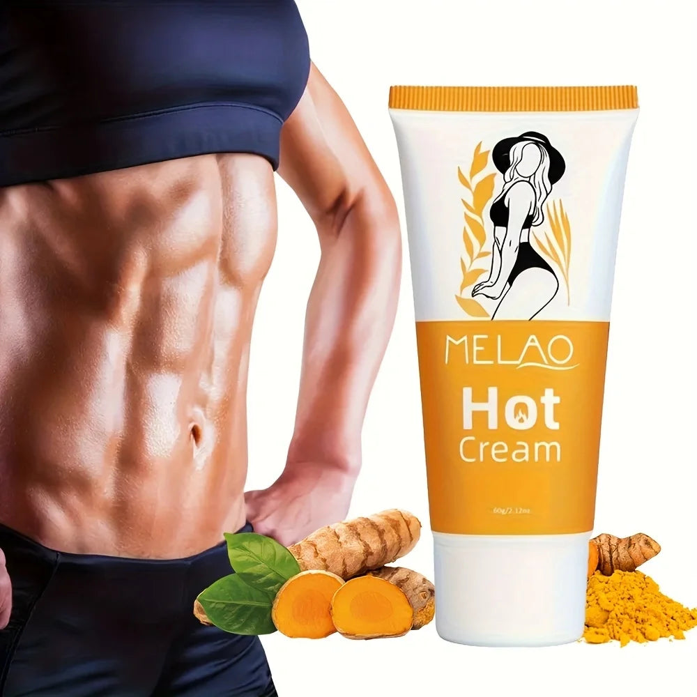 MELAO Hot Cream - Enhances Workout Performance, Firms Skin with Vitamin E, Hyaluronic Acid for All Skin Types Qme