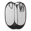 Dirty Clothes Basket Skeleton Ventilated Foldable Easy Storage Portable Large Capacity Clothes Basket Qme black
