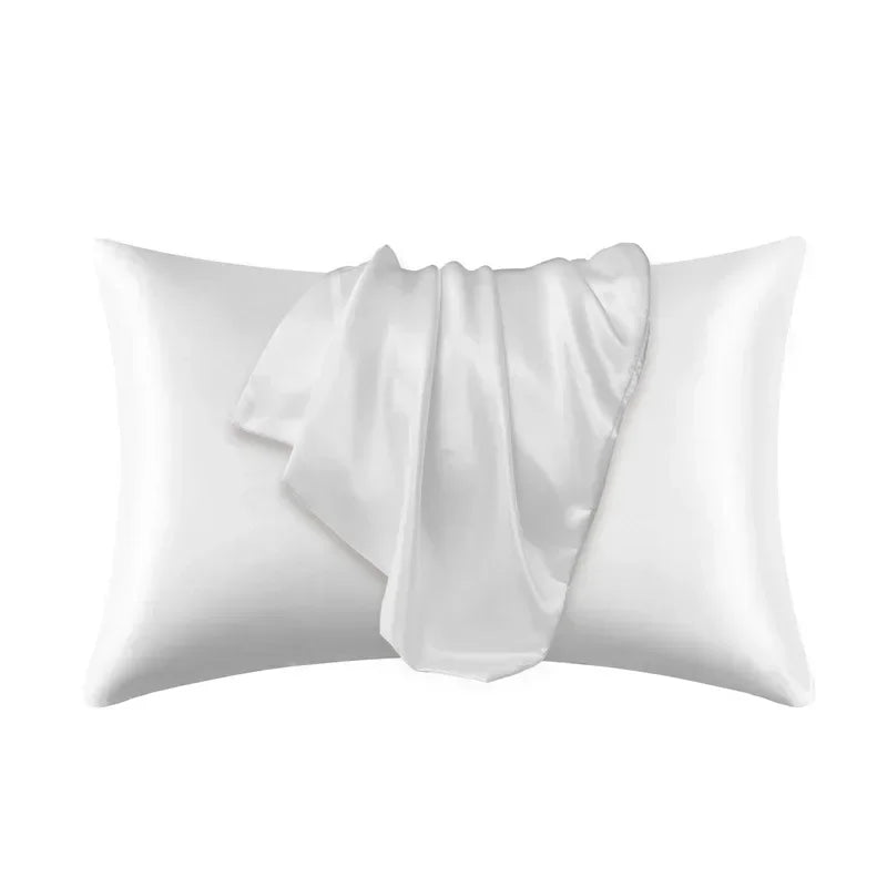 100% Natural Mulberry Silk Pillow Case Real Silk Protect Hair Skin Pillowcase Any Size Customized Bedding Pillow Cases Cover Qme White 51x66cm
