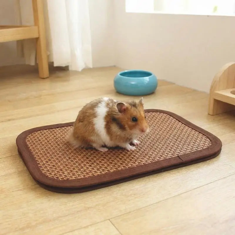 Rabbit Small Pets Breathable Cool Pad Sleeping Bed Nest Supplies Qme