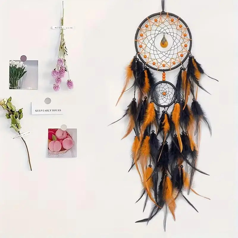 Adorned Artificial Feathers Crystals Exquisite Wall Decoration Qme