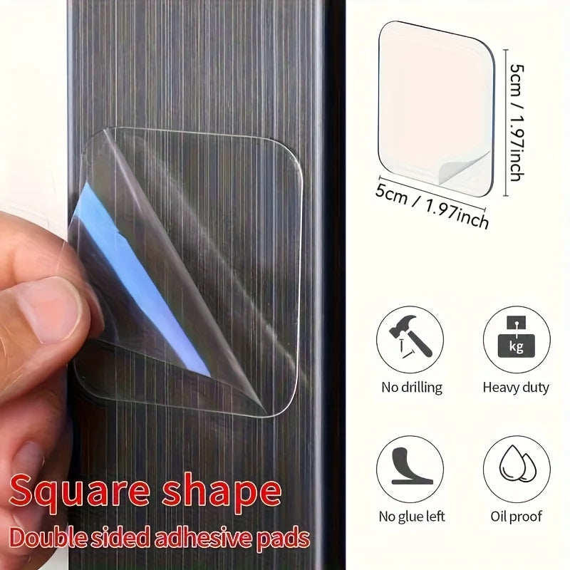 10Pcs super non-punching double-sided nano-tape, auxiliary fixing sticker transparent strong sticker transparent magic double-si Qme