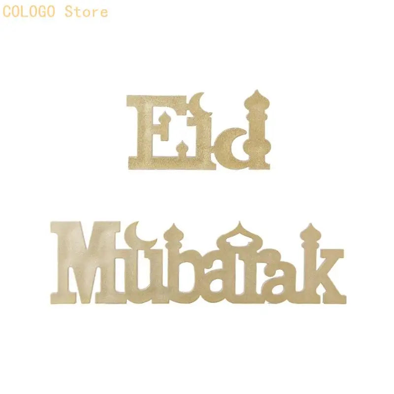 Moon Star Eid Decors Sign Mantels Shelf Desk Styling D0LD Qme Gold CN