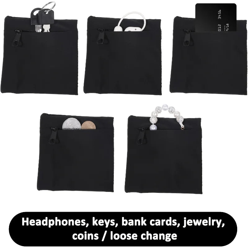 Elastic Wrist Wallet Pouch, Zipper Sports Arm Band Bag, Anti-Theft Travel Wrist Pocket For Running Gym Travel Qme