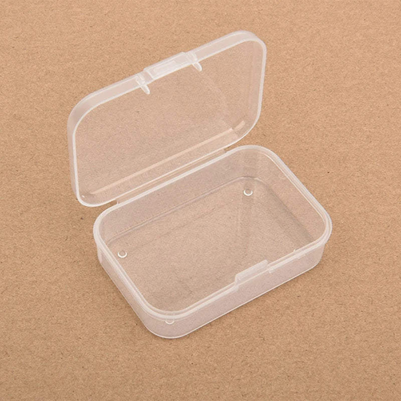 Plastic Box Transparent Jewelry Organizer Sample Small Tool Storage Qme