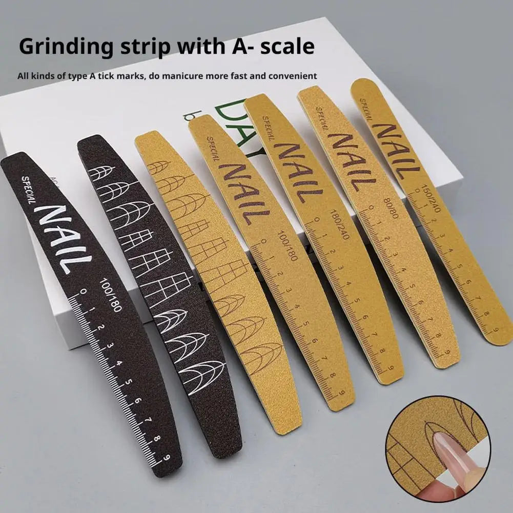 100 150 180 240 Grit Both Sides Nail Files Scale Line Reference Qme