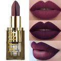Two-tone Waterproof Velvet Nude Lipstick Sexy Purple Brown Pigments Qme 102