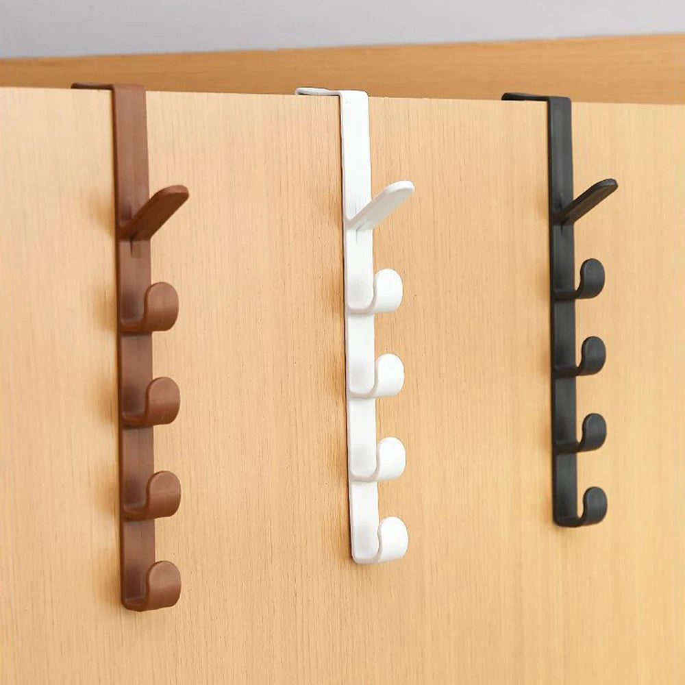 Behind the Door Coat Hook Hanger Behind the Door Cabinet Wardrobe Dormitory Door Hook Storage Rack Qme 2pcs Random