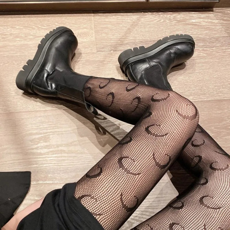 Sexy Fishnet Stockings Black Lolita Body Socks Kawaii Long Fish Net Qme K-10 one size