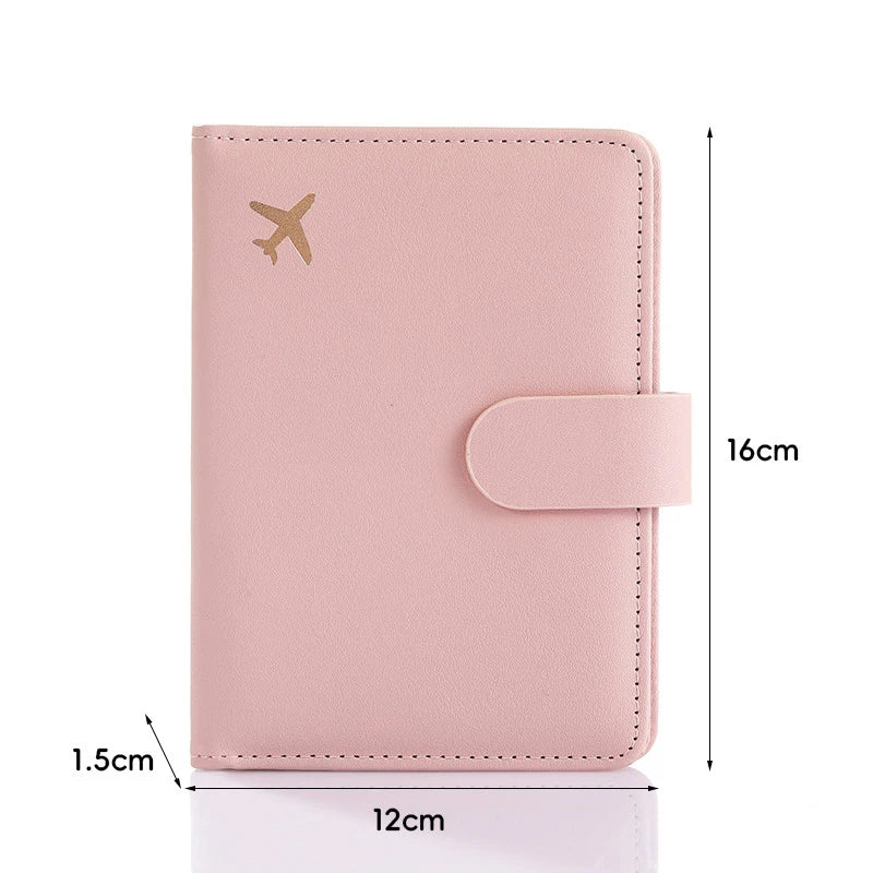 Multifunctional Passport Storage Bag Wallet Multi-layer Card Leather Protective Cover Portable Document Passport Storage Clip Qme