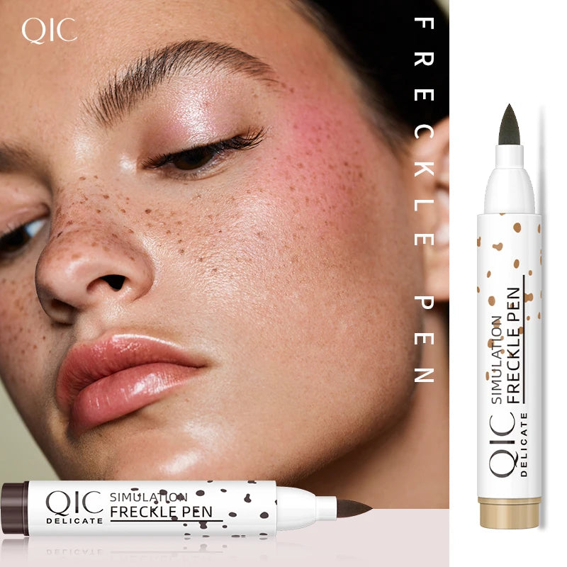 QIC Face Fake Freckles Pen Natural Waterproof Lifelike Fake Freckles Pen for Long Lasting Look Dot Spot Pen Makep Tool Cosmetic Qme