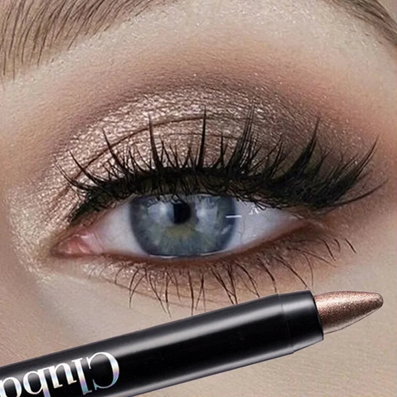 Double-sided Eyeshadow Stick Highlighter Brightening Pen with Pearlescent Glitter Matte Finish Shimmer Pigment Lasting EyeShadow Qme