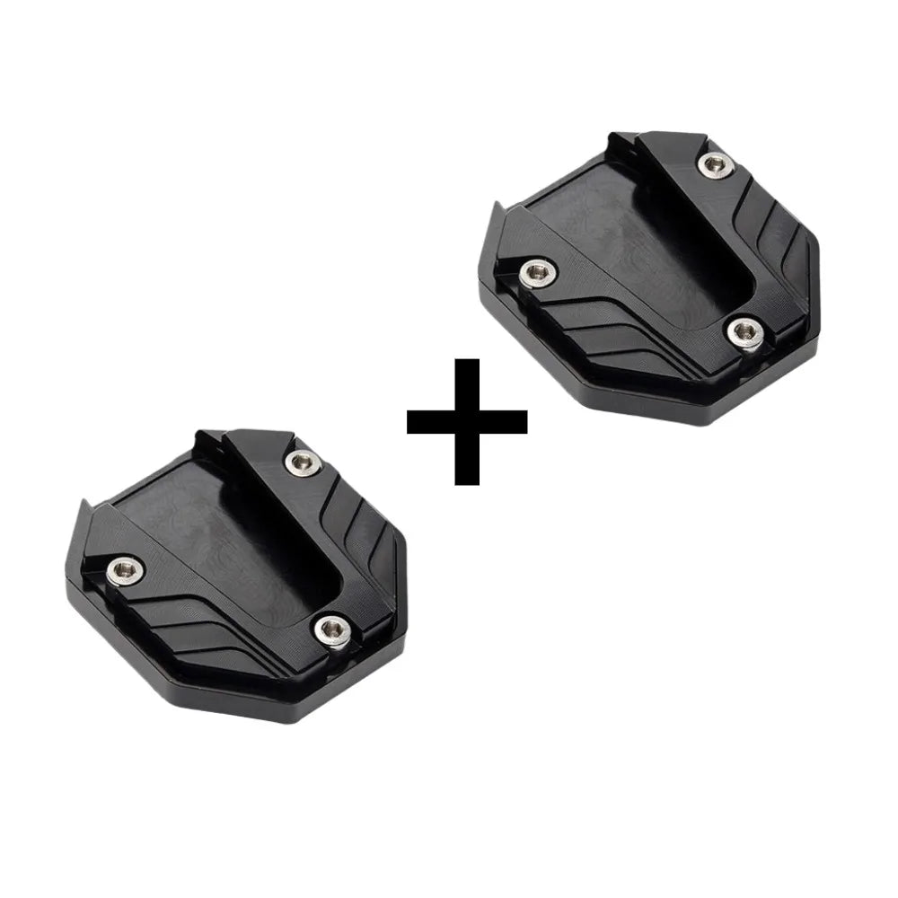 1pair Aluminum Alloy Motorcycle Bike Kickstand Extender Foot Side Stand Extension Foot Pad Support Plate Motorbike Accessories Qme A