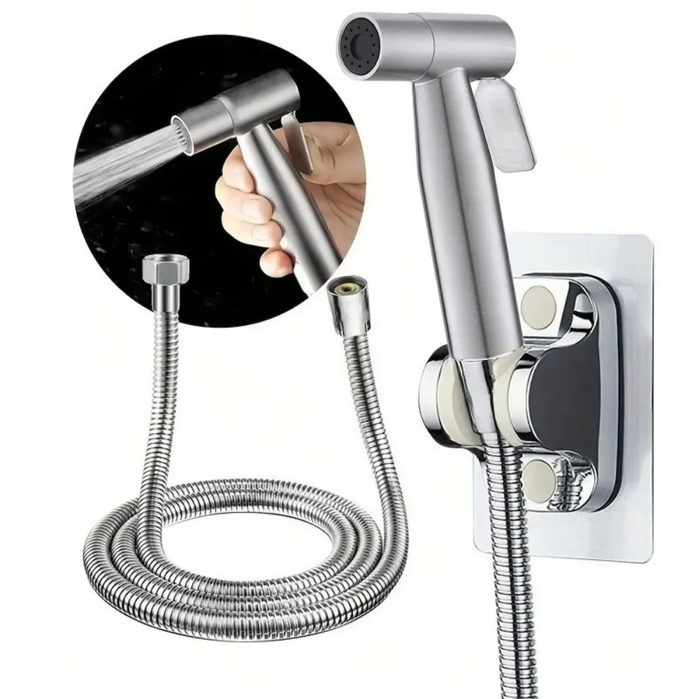 Stainless Steel Bidet Sprayer Pressure Handheld Adjustable Personal Qme