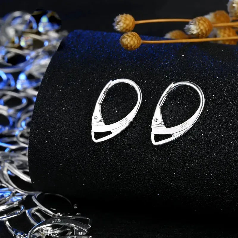 DIY Fashion Jewelry Accessories 925 Sterling Silver Color Earring Findings High Quality 10pairs Ear Hook Unit 20pcs Wholesale Qme