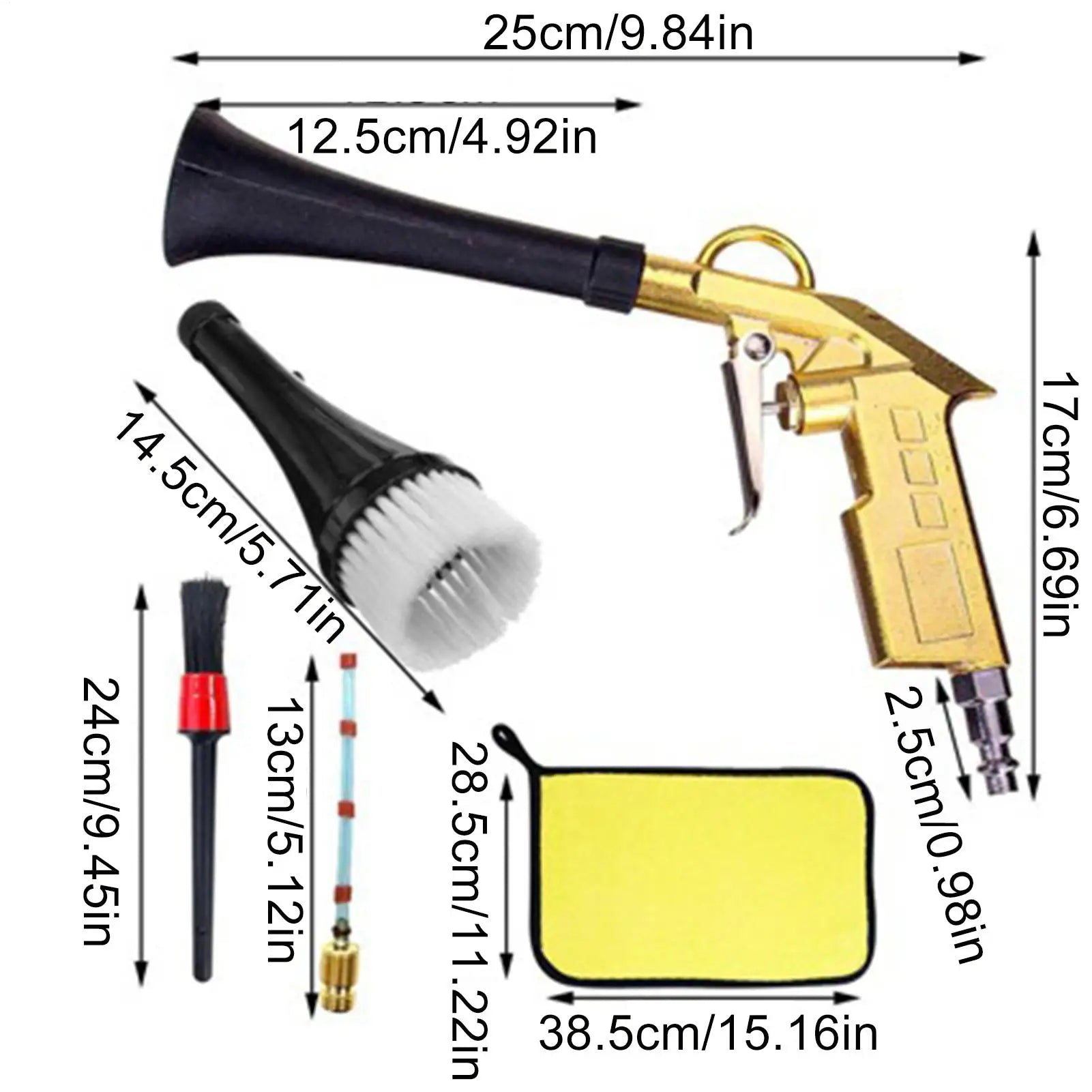 Air Blower Car Detailing Powerful Pressure Cleaning Tool Interior Qme