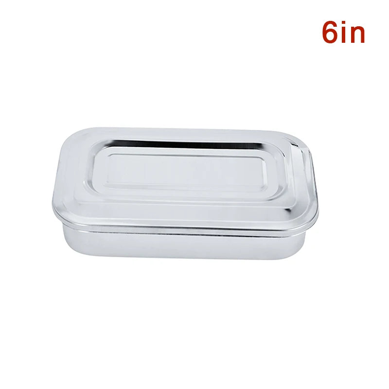 Dentist Storage Box Stainless Steel Instrument Dental Tray Surgical Qme 6in
