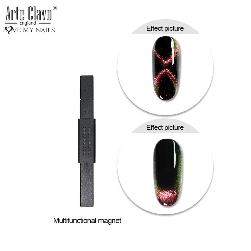 Arte Clavo Cat Eye Magnetic Gel Polish Green Red Semi Permanent Soak