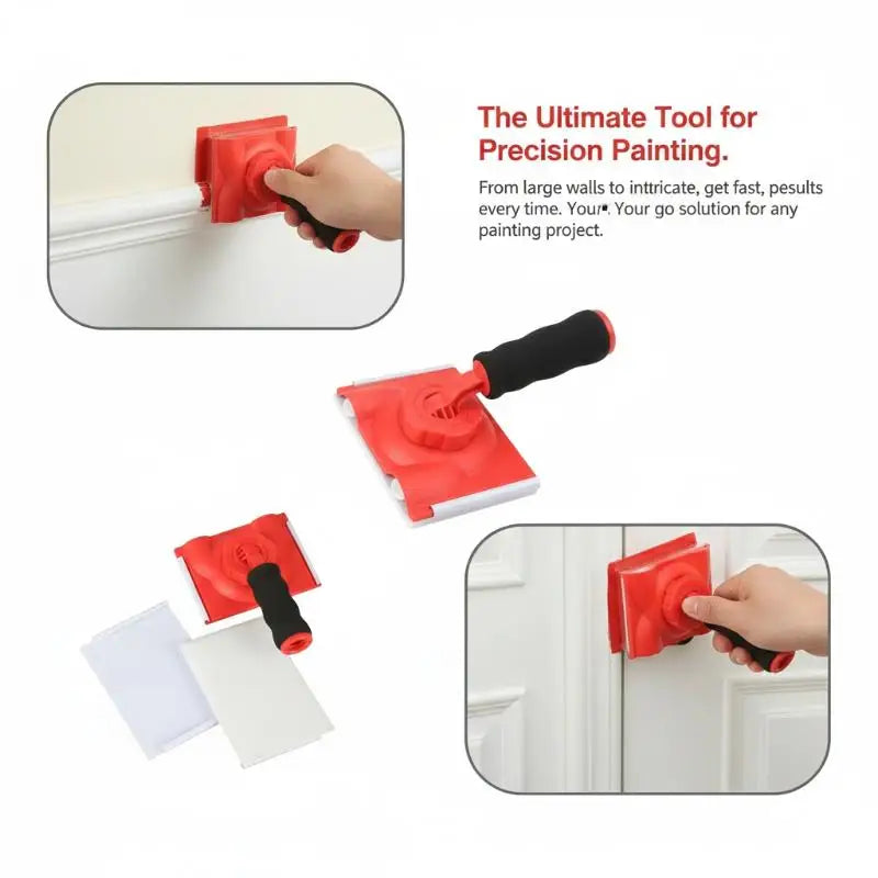 Wall Ceiling Corner Paint Edger Brush Latex Clean Edges Trim Tool Qme