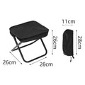 Portable Folding Camping Stool Carry Bag Lightweight Collapsible Qme Black 1Pc