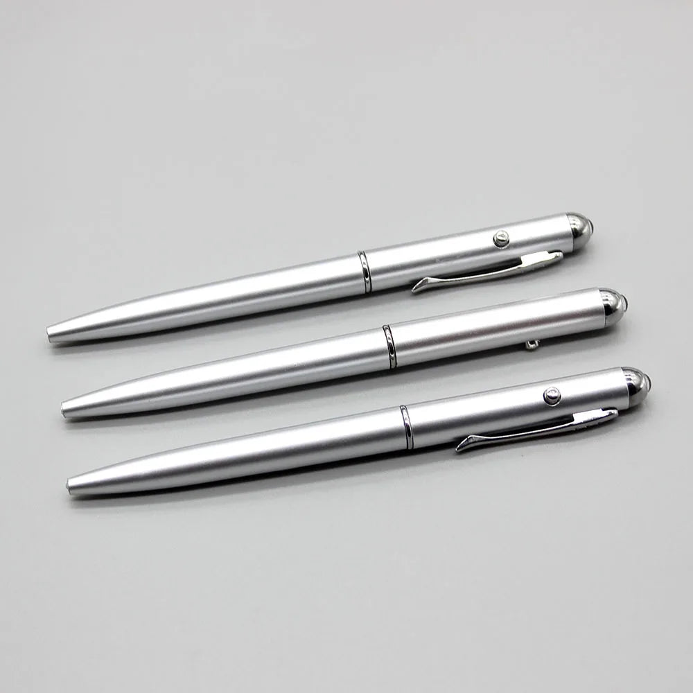 2-in-1 Invisible Ink Pen LED UV Light Ballpoint Creative Money Qme 3Pcs