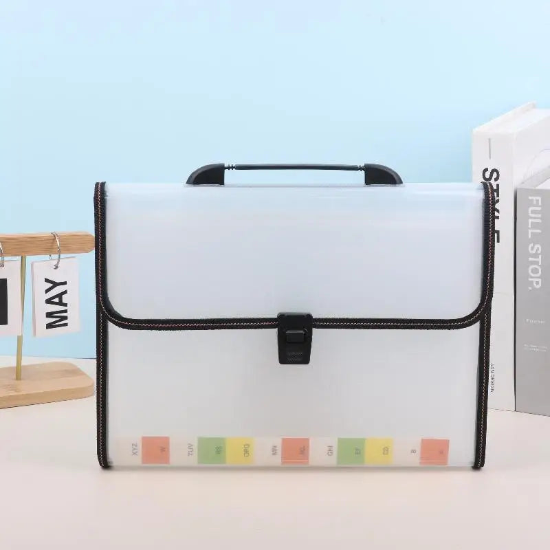 Large Capacity Waterproof File Transparent Folder Press Button Qme Transparent
