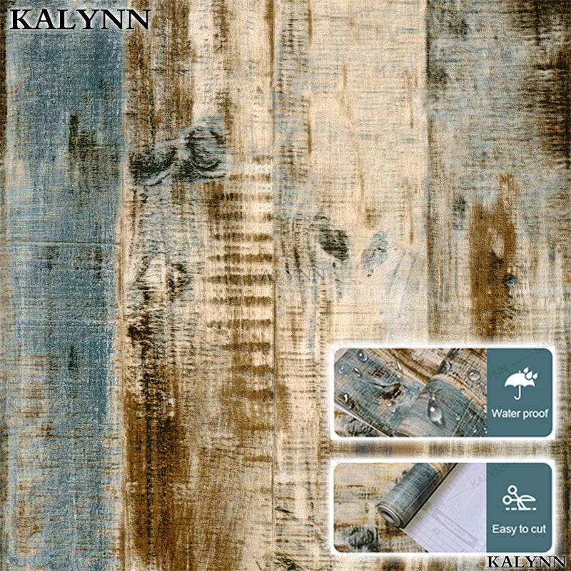 Peel Stick Wallpaper Wood Plank Faux Contact Paper Removable Qme