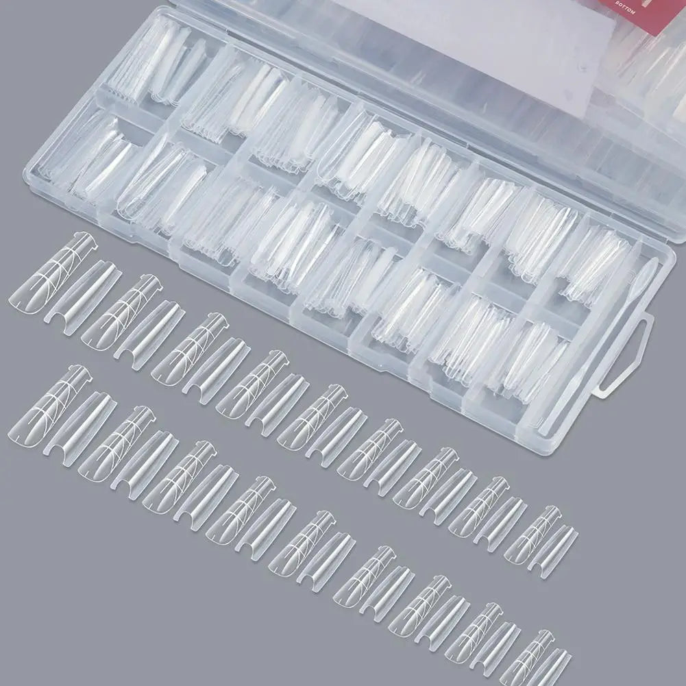 Box Sandwich Nail Dual Form Tips Quickly Building Gel System Full Qme