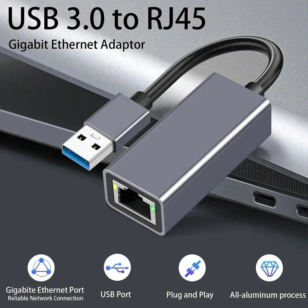USB Type C Ethernet Adapter Network Card USB Type-C To RJ45 100/1000Mbps Lan Internet Cable For MacBook PC Windows XP 7 8 10 LUX Qme