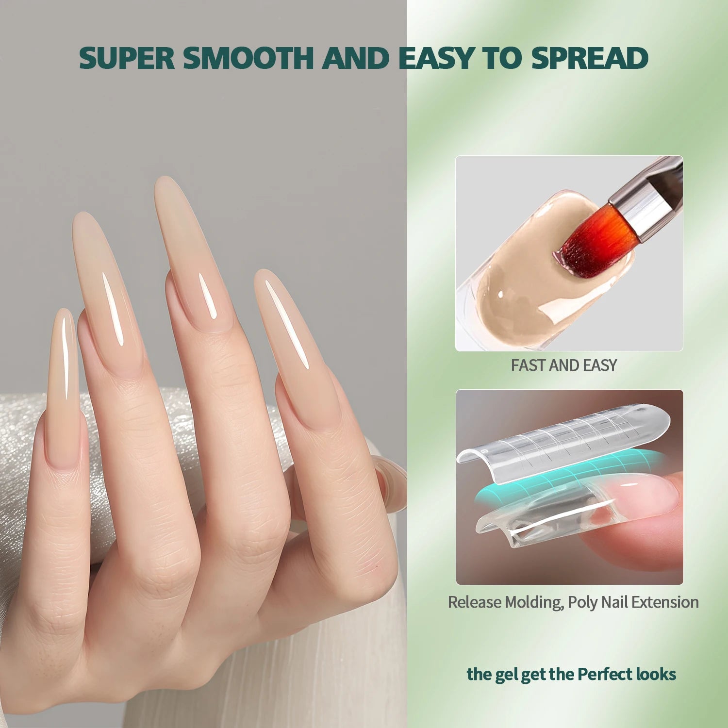 Nailpop Crystal Poly Nail Gel 6 Colors Builder Nails Extension Quick Qme