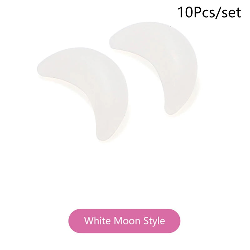 5 Pairs Anti Slip Ear Hook Silicone Star Moon Eyeglass Eyewear Qme Moon White