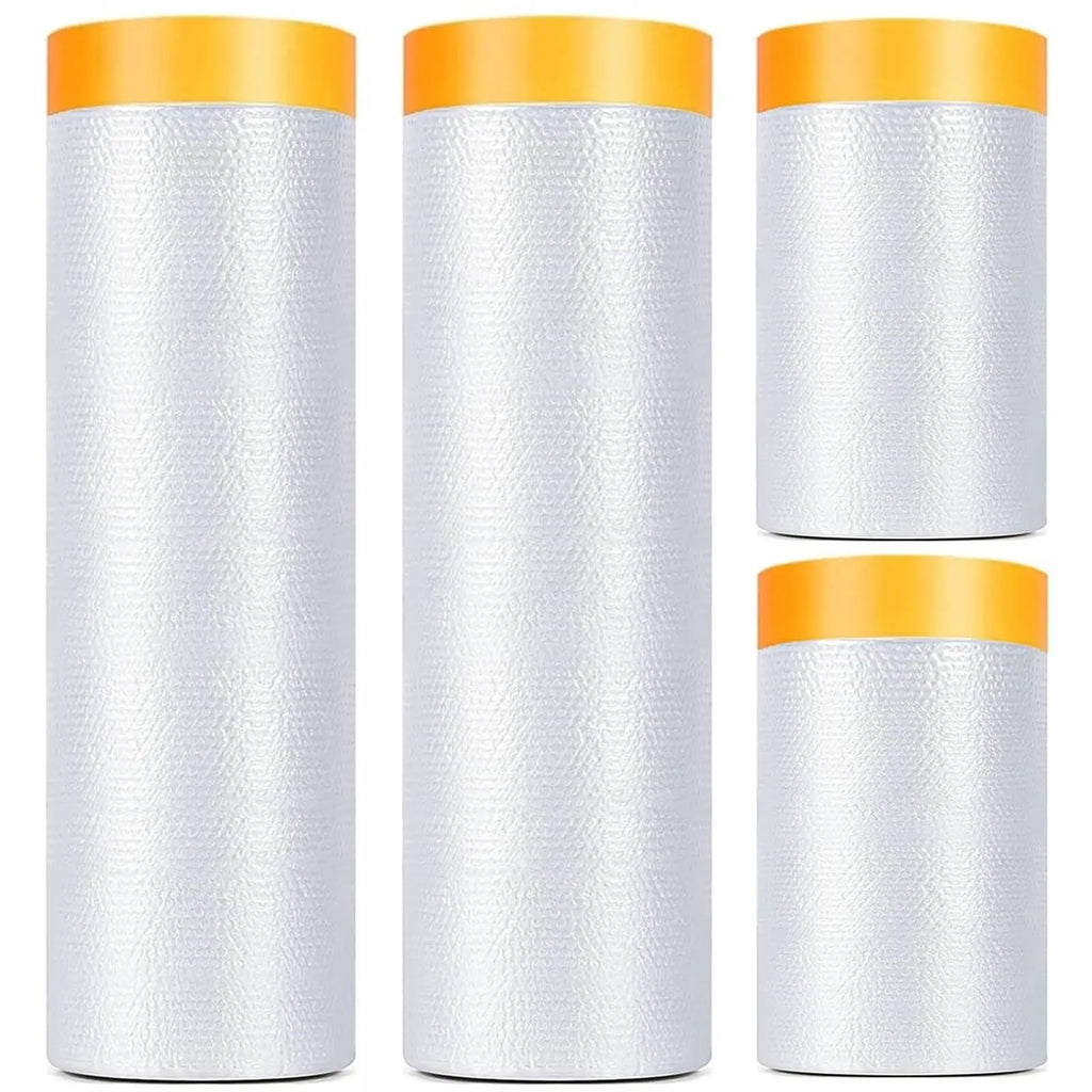 10M Pre-Taped Masking Film Anti Dust Plastic Drop Cloth for Spray Paint Automobile Painting Living Room Furniture Dust-proof Qme