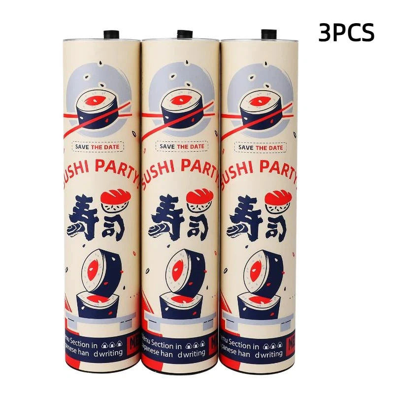 Cone Push Up Paper Bucket Packaging Box Bento Accessoriesround Sushi Qme 3PCS