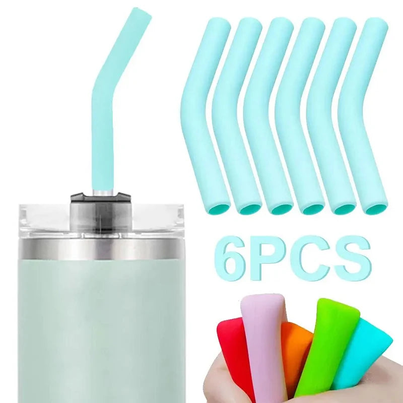 Soft Silicone Straw Covers Straws Tips Fit Wide Reusable Stainless Qme
