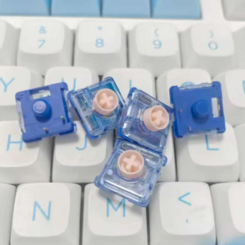 Kailh Low Profile Silent Mechanical Keyboard Switch Deep Sea Islet Pink MINI Linear Switch 35g For 1353Hitbox Gaming Keyboard Qme