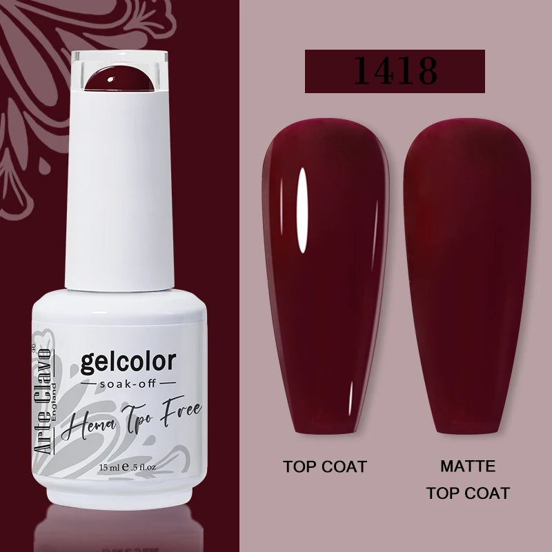 Arte Clavo HEMA TPO Soak Off UV LED Nail Gel Polish 108 Colors