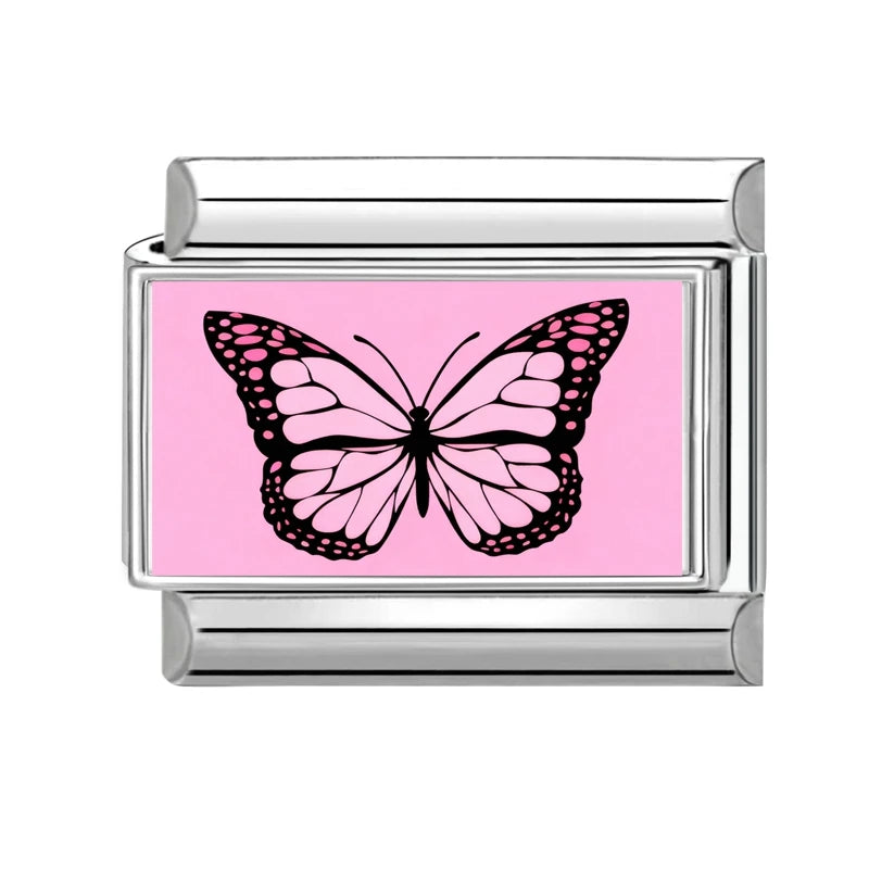 Y2K Wholesale Love Heart I Myself Flowers Italian Charm Link Fit
