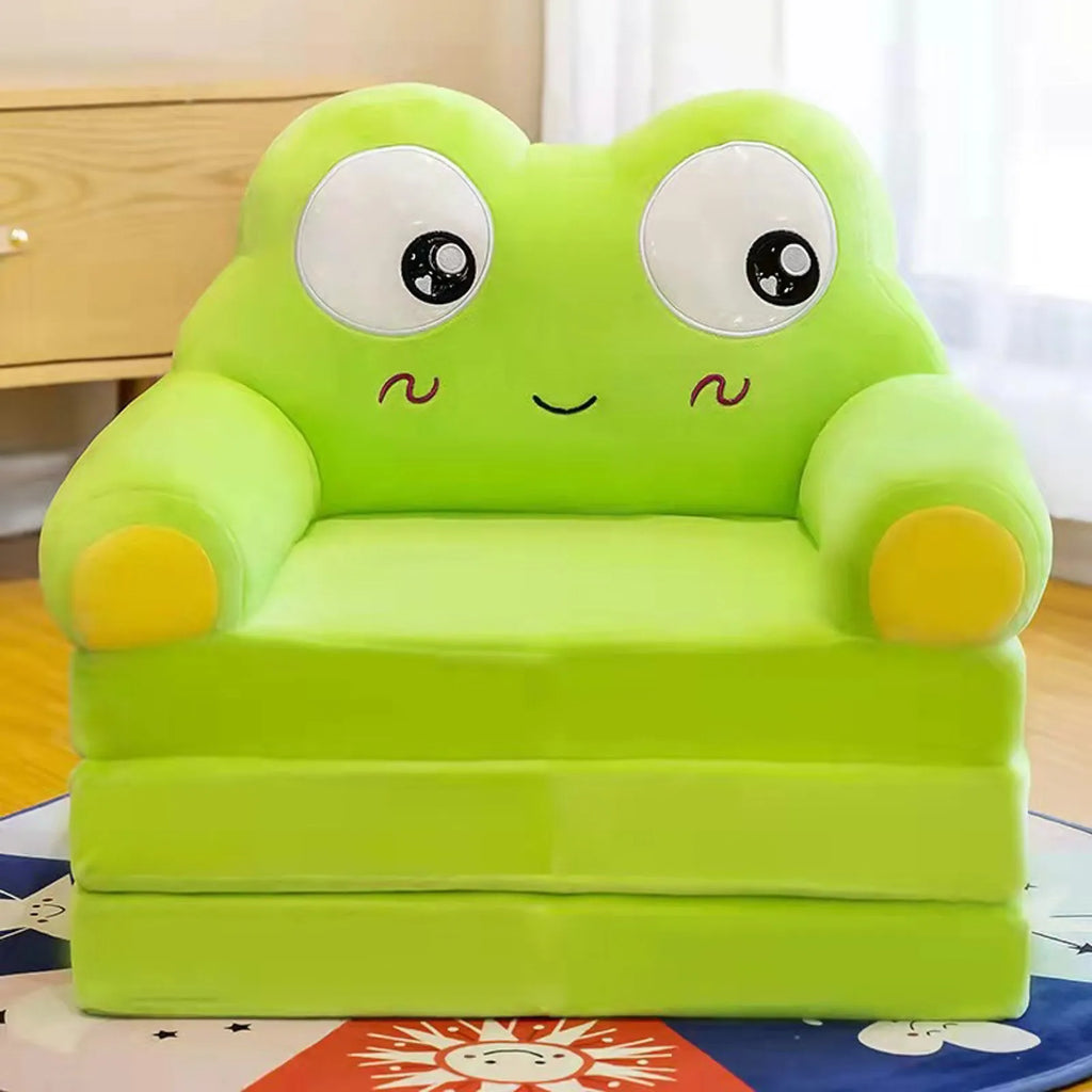 Cartoon Animals Plush Foldable Sofa Cover Foldable Children Sofa Cute Cartoon Lazy Sofa Pillowcase Without Liner Filler Qme