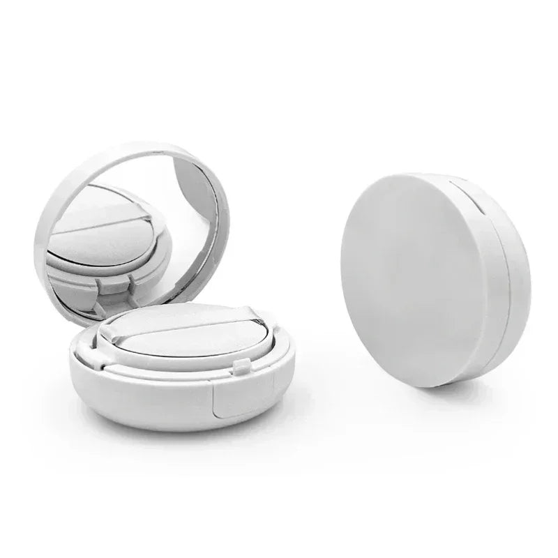 Empty Air Cushion Puff Box Portable Cosmetic Makeup Case Container Qme White