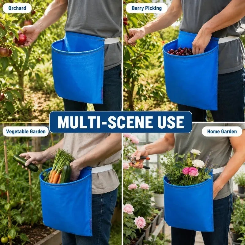 Fruit and Vegetable Picking Apron Garden Fruit Picking Bag Waterproof and Portable Agricultural Picking Waist Bag Qme
