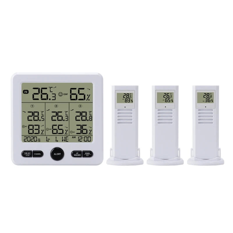 Weather Station Wireless Indoor Outdoor Thermometer Digital Qme