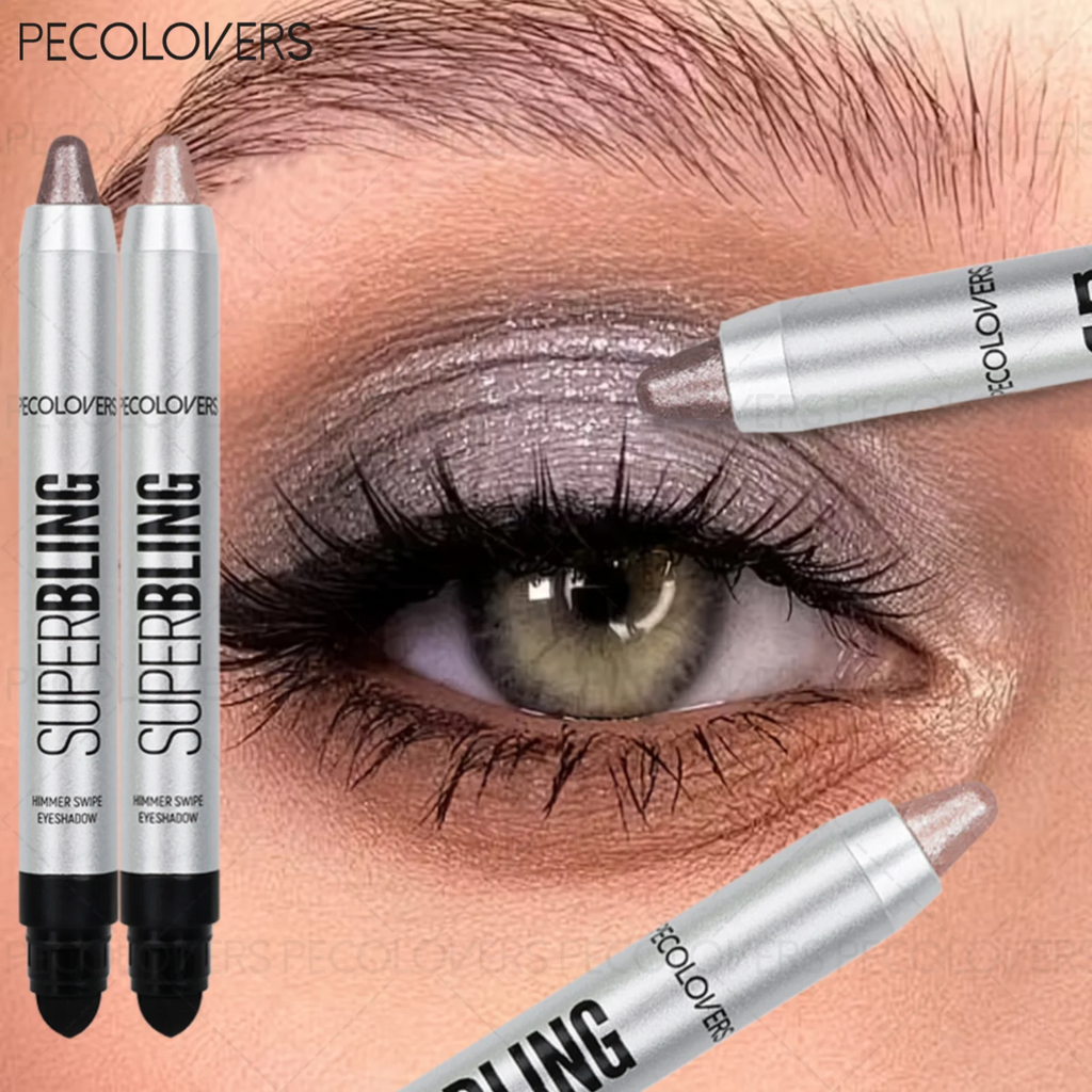 Colored Dual-ended Shimmer Eyeshadow Stick Light Purple Champagne Qme