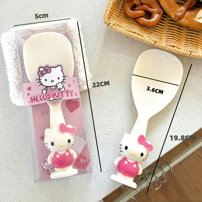 Kuroomi Creative Cartoon Household Spoon Plastic PP Non-Stick Rice Spoon That Stands Upright Qme 4