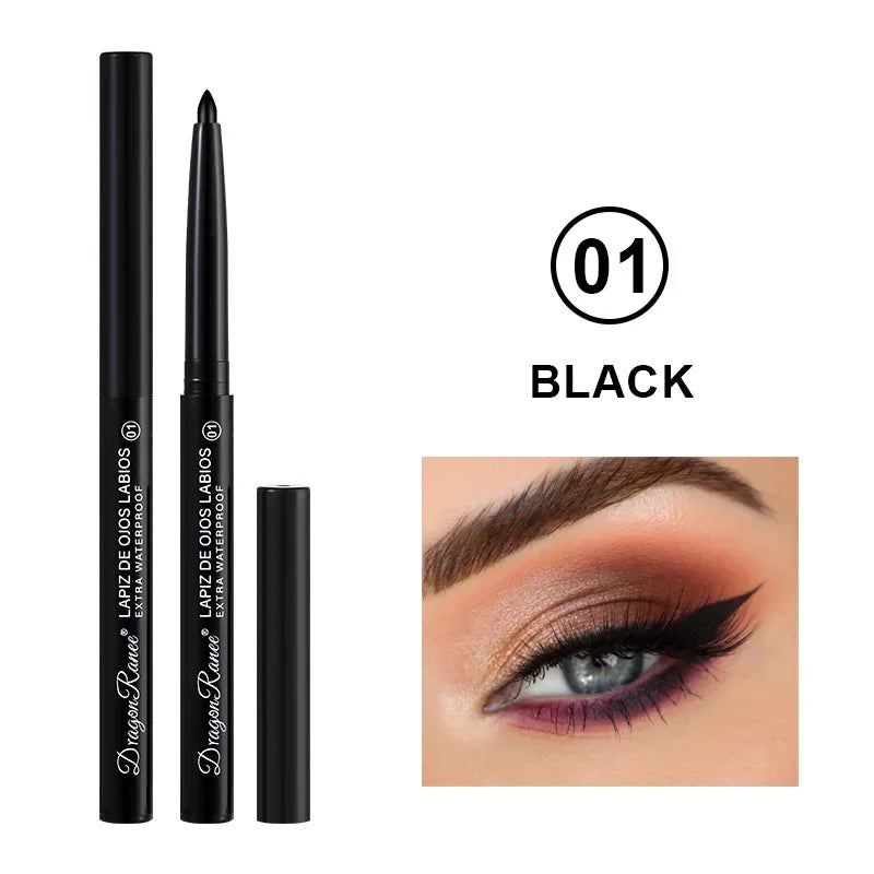 Waterproof Eyeliner Gel Pencil Black White Lying Silkworm Pen Soft Easy Wear High Pigment Matte Eyeliner Lasting Eyes Makeup Qme 01