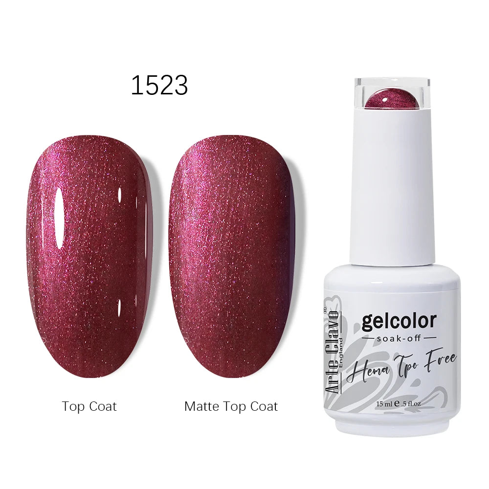 Arte Clavo Red Series Gel HEMA TPO Nail Polish Winter Dark Art Qme 1523