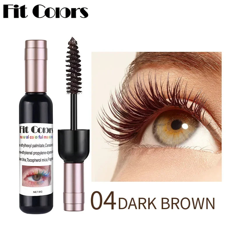 1PC Colorful Eyelash Mascara EyeLashes Extension Curling Lengthen White Purple Cosplay Makeup Glitter Point Diamond Mascara Qme 4